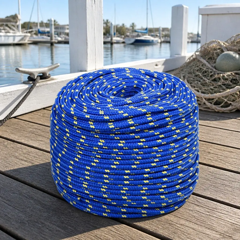 Blue Braided Polypropylene Rope, 8mm x 25m