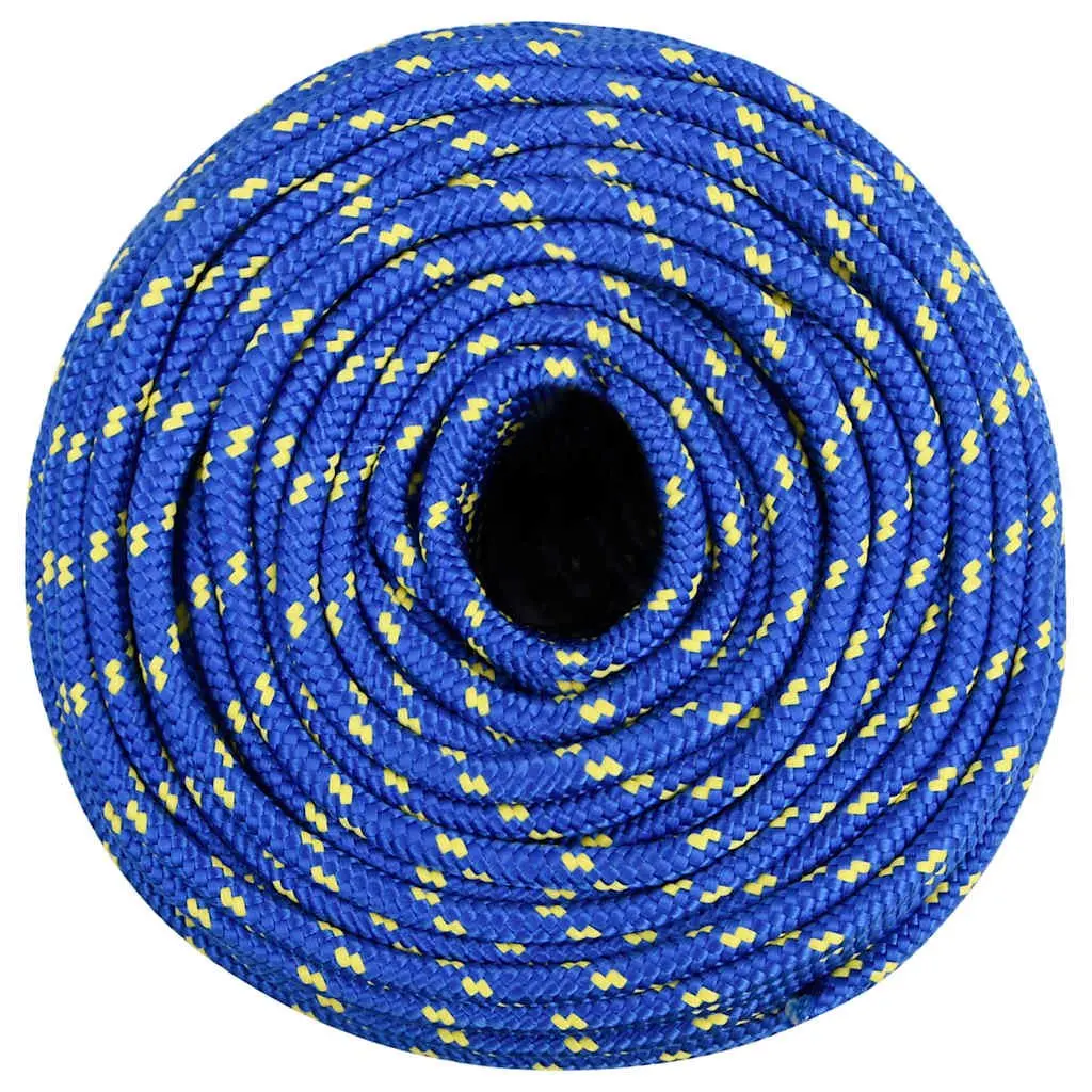 Boat Rope 10mm 25m Blue Polypropylene Marine Sailing Dock Line Rigging Cable