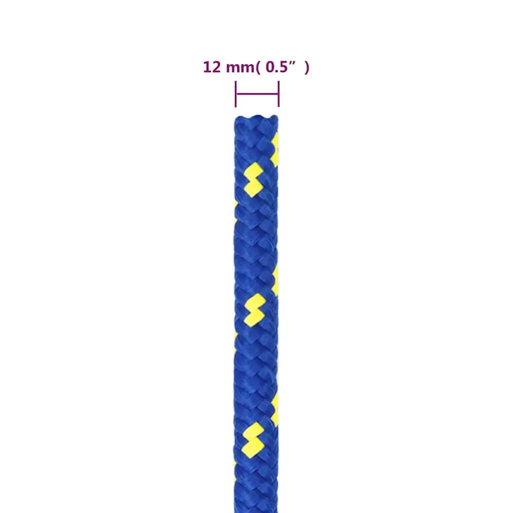 Polypropylene Boat Rope 12mm 100m Blue Marine Sailing Dock Line