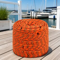 Boat Rope Orange 8mm 50m Polypropylene Marine Braided Sailing Dock Line Rigging