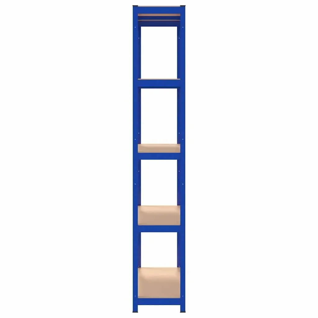 Industrial Storage Shelves 5 Layer Heavy Duty Boltless Adjustable 3 pcs Blue Steel Engineered Wood
