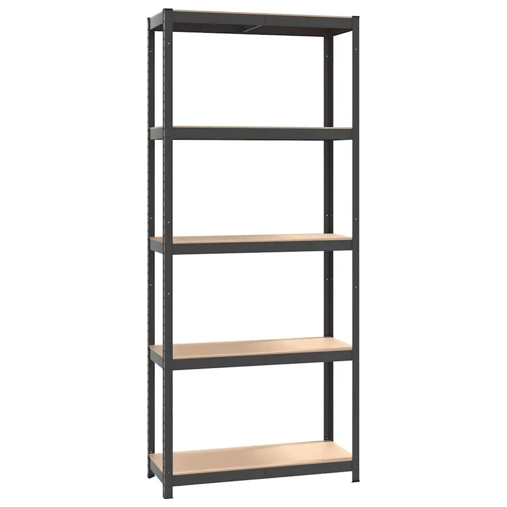 Industrial Storage Shelves 5 Layer Shelving Unit Anthracite Steel