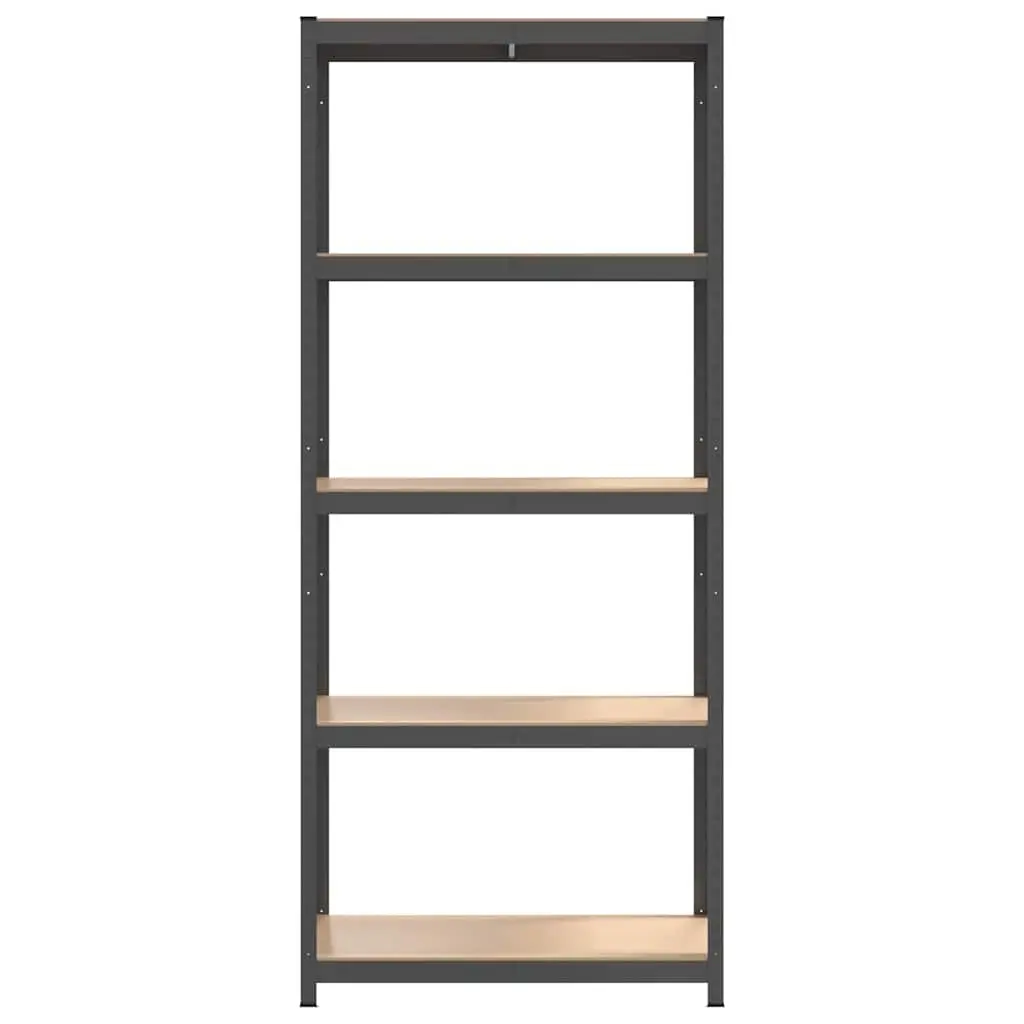 Industrial Storage Shelves 5 Layer Shelving Unit Anthracite Steel