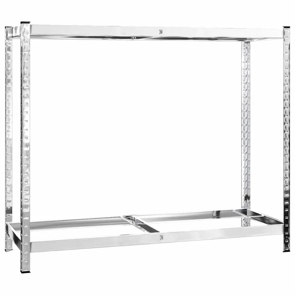 2-Layer Tire Racks Industrial Storage Shelving Steel Frame Garage Organization Silver
