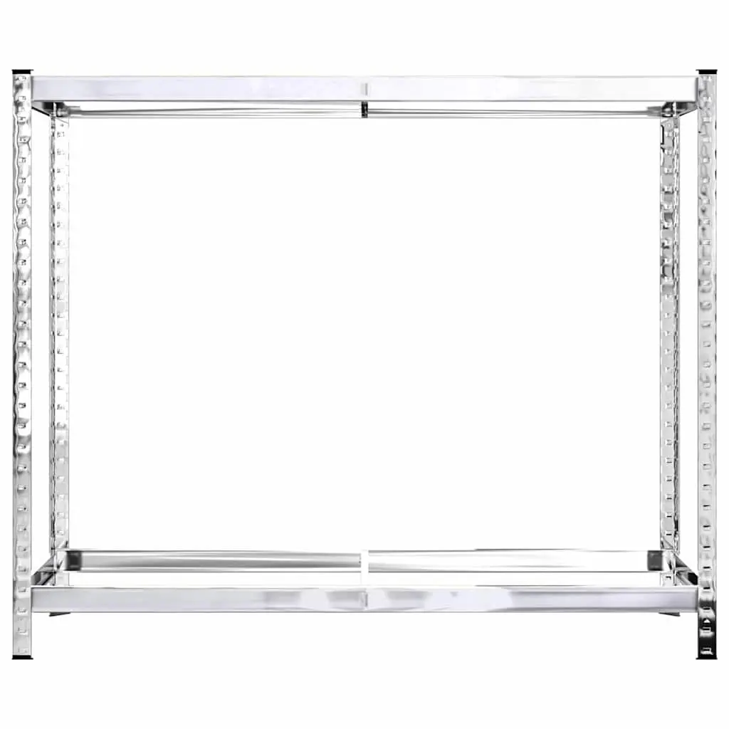 2-Layer Tire Racks Industrial Storage Shelving Steel Frame Garage Organization Silver