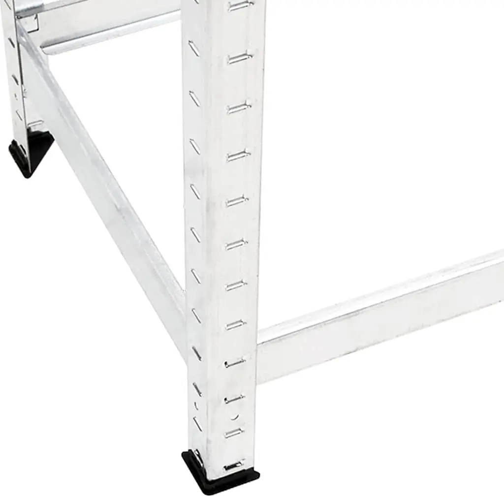 2-Layer Tire Racks Industrial Storage Shelving Steel Frame Garage Organization Silver