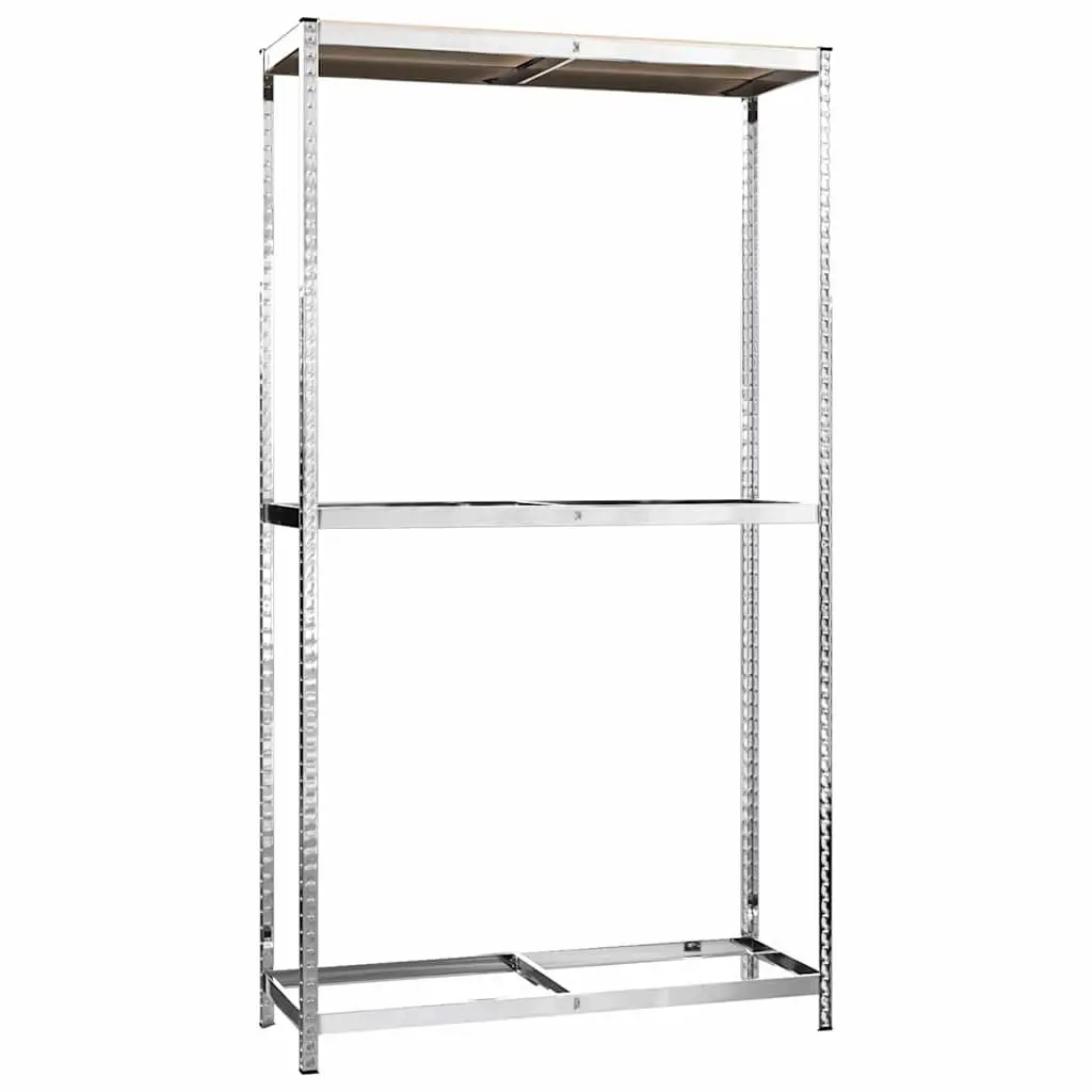 Tire Storage Racks 2 Layer Heavy Duty Steel Adjustable Shelving Silver 2 pcs