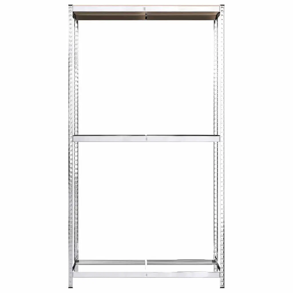 Tire Storage Racks 2 Layer Heavy Duty Steel Adjustable Shelving Silver 2 pcs