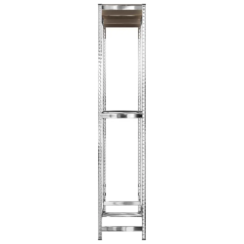 Tire Storage Racks 2 Layer Heavy Duty Steel Adjustable Shelving Silver 2 pcs