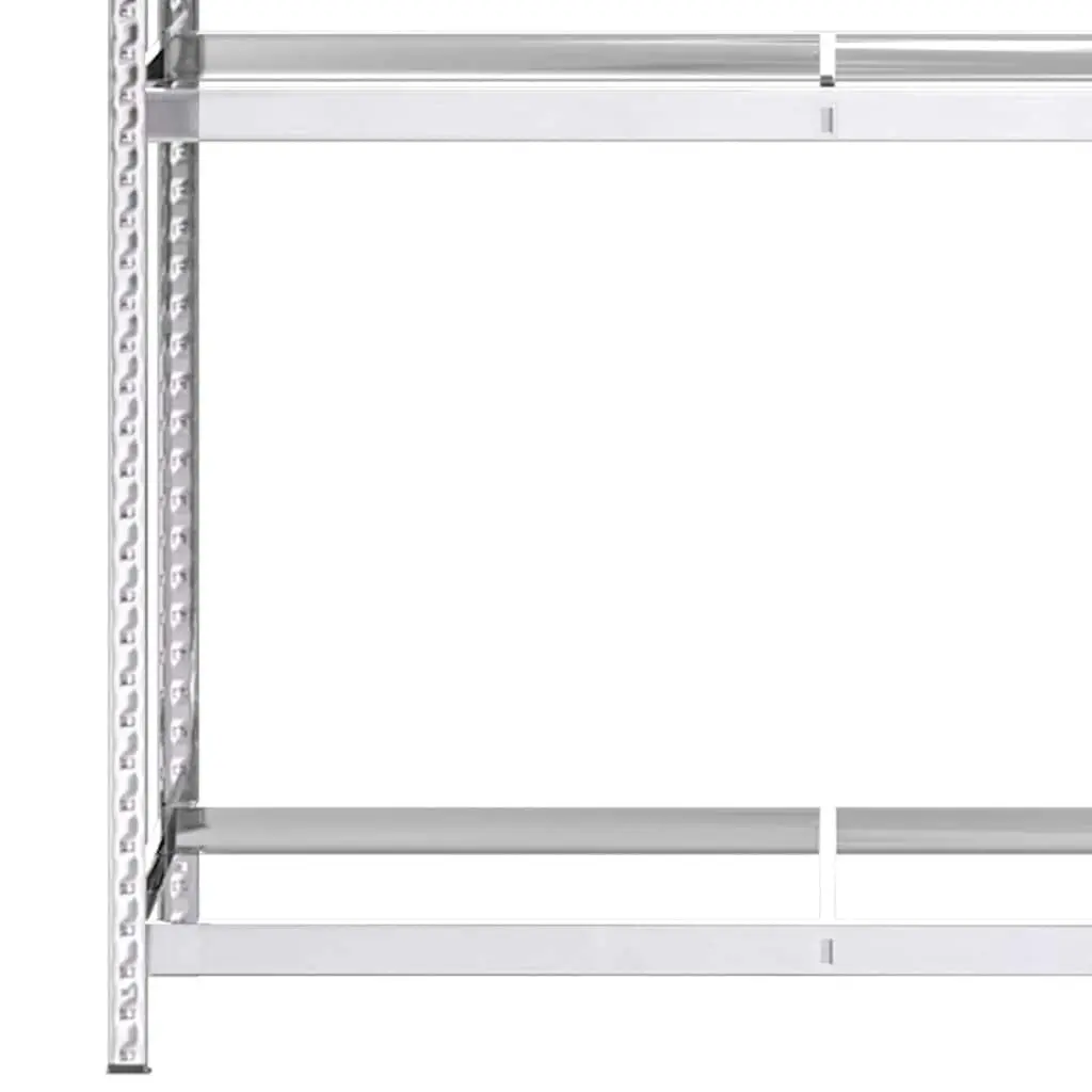 Tire Storage Racks 2 Layer Heavy Duty Steel Adjustable Shelving Silver 2 pcs
