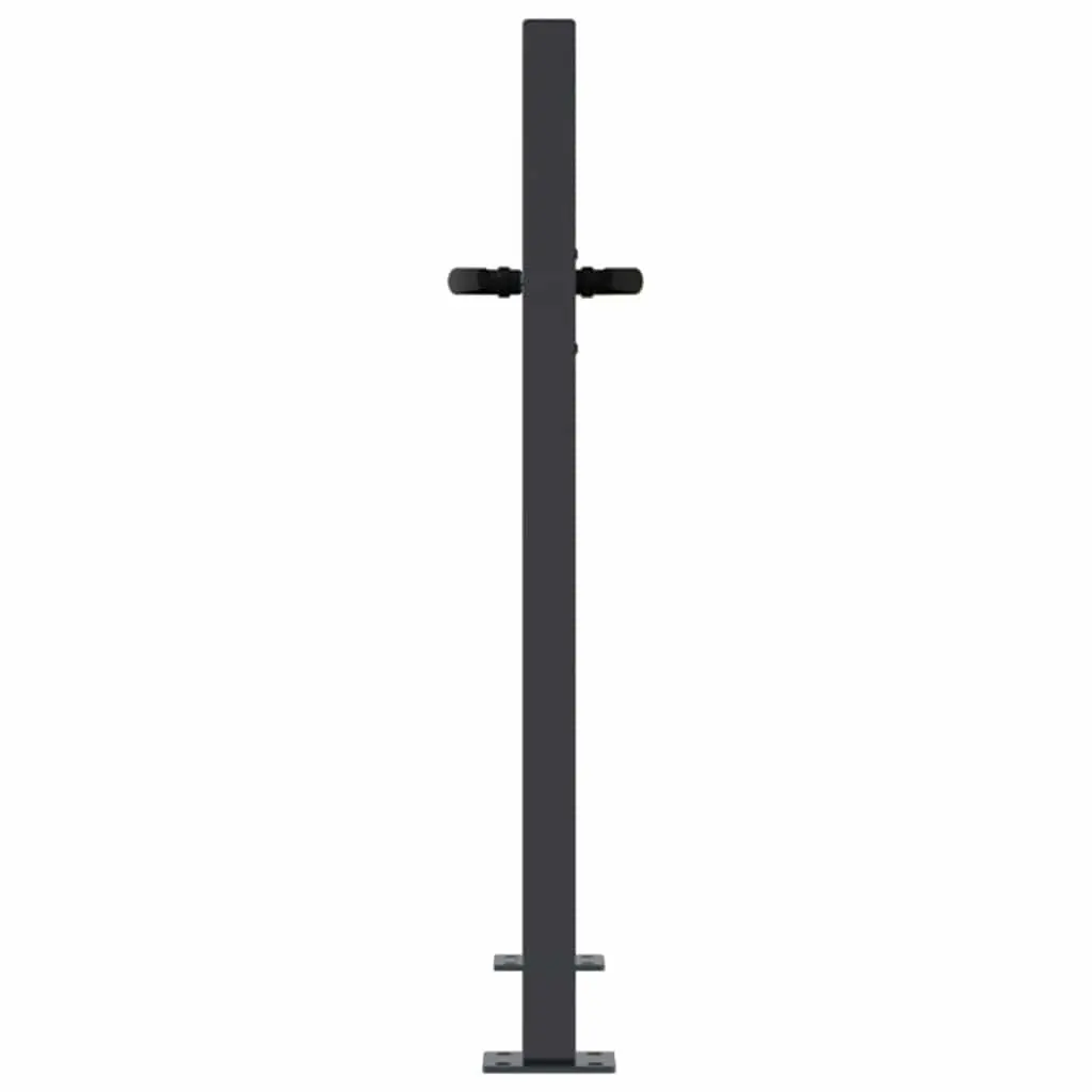Garden Gate Anthracite 100x75 cm Steel Laser-Cut Design Outdoor Fencing Entrance