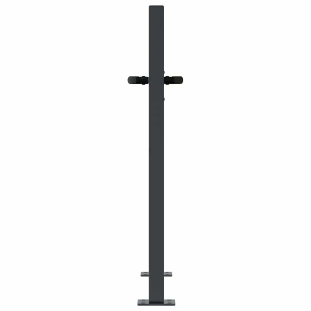 Garden Gate Anthracite 100x75 cm Steel Laser-Cut Design Outdoor Fencing Entrance