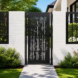 Reliable Anthracite Steel Garden Gate with Security Features