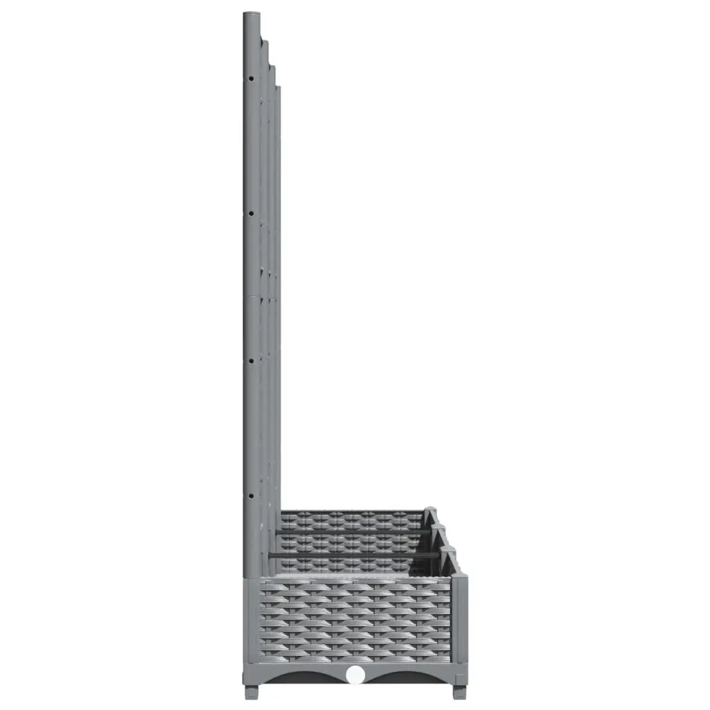 Garden Planter Climbing Plants Support 120x40x121.5 cm Grey