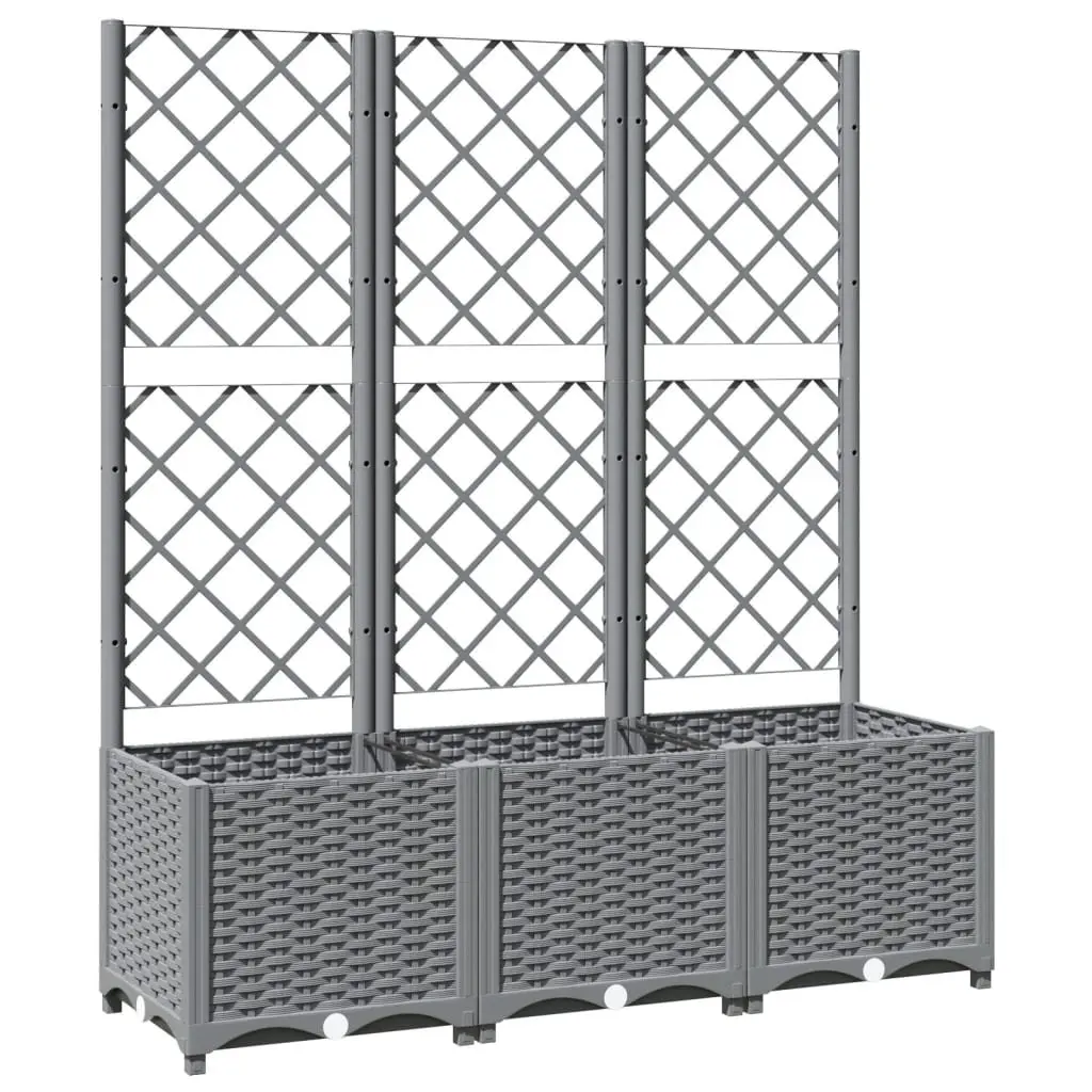 Garden Planter Trellis Support 120x40x136cm Grey