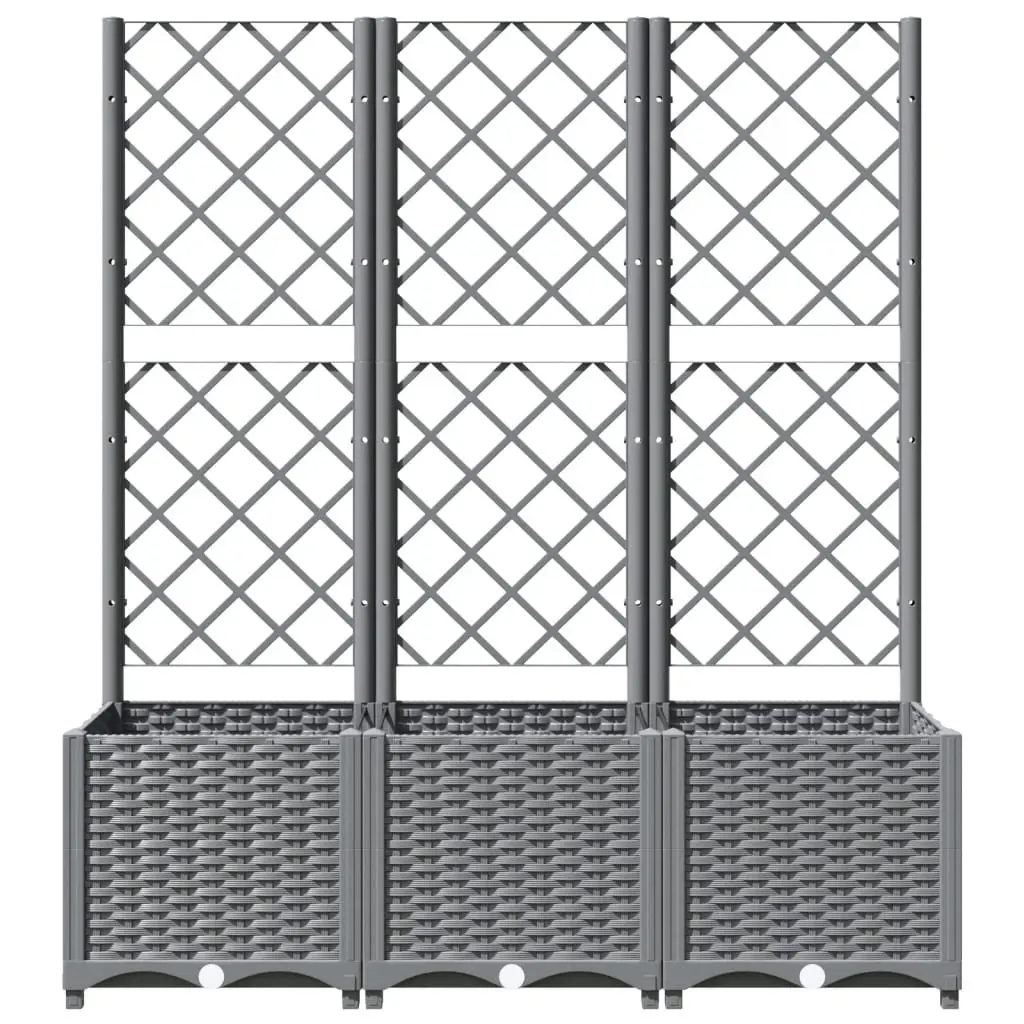 Garden Planter Trellis Support 120x40x136cm Grey