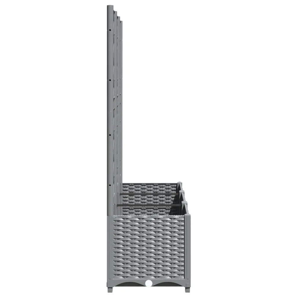 Garden Planter Trellis Support 120x40x136cm Grey