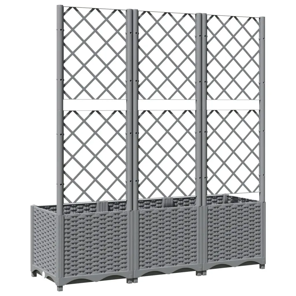 Garden Planter Trellis Support 120x40x136cm Grey