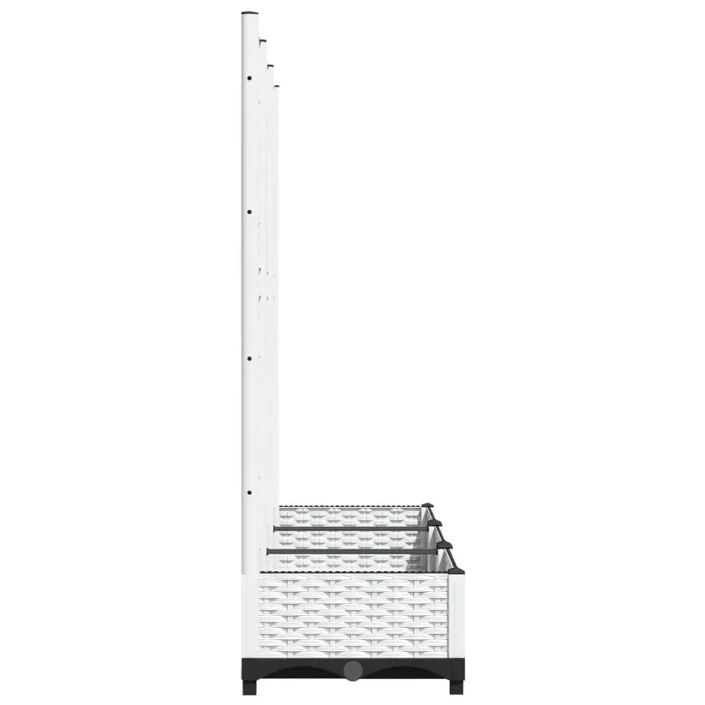 Garden Planter Trellis Climbing Plants Support 120 x 40 x 121.5 cm White