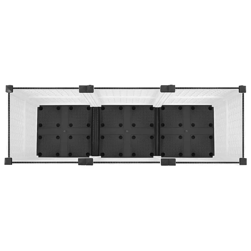 Raised Garden Bed Grey Polypropylene 120x40x38cm Flower Planter Box Outdoor