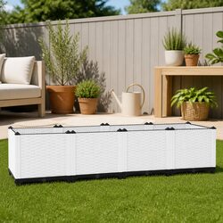 Reliable Grey Raised Garden Bed 160x40x38 cm for Your Plants