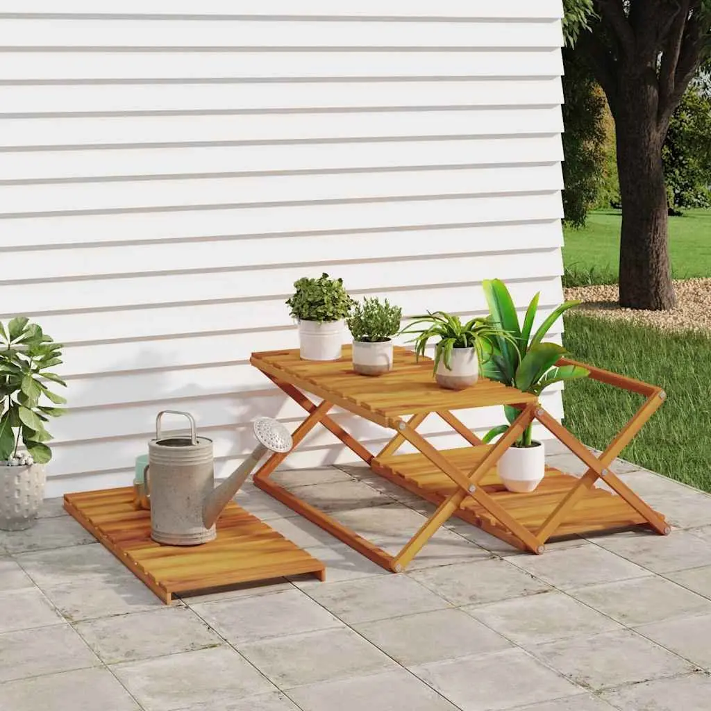 3-Tier Folding Shelf in Brown