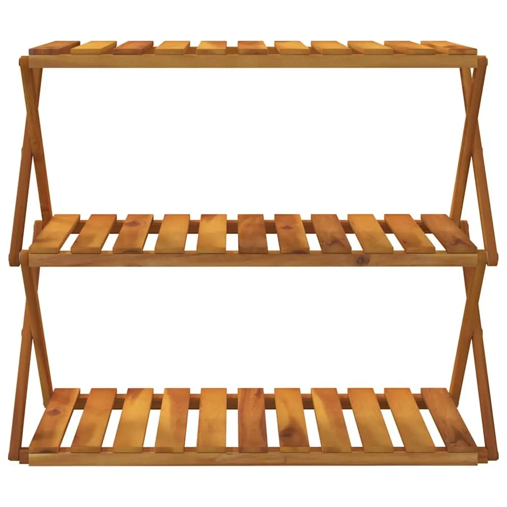 3-Tier Folding Shelf in Brown