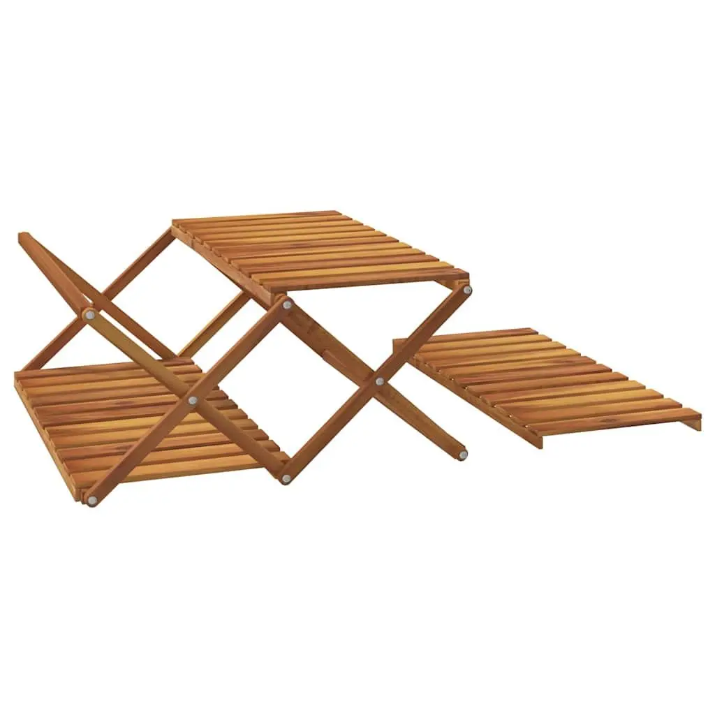 3-Tier Folding Shelf in Brown