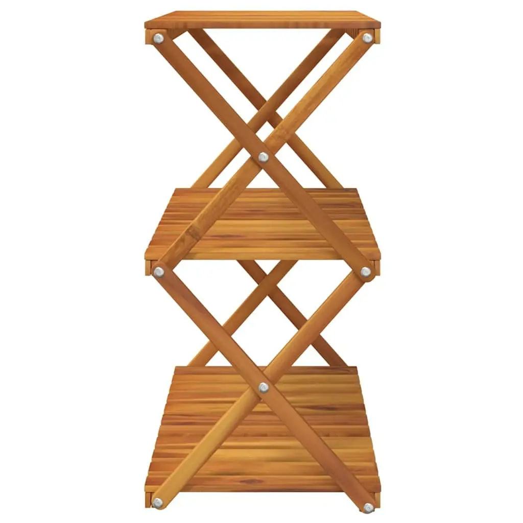 3-Tier Folding Shelf in Brown
