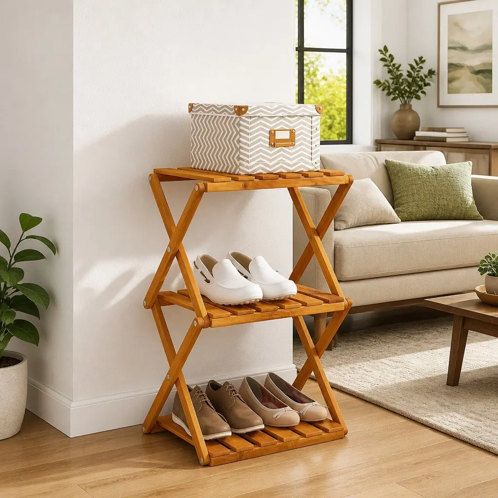 3-Tier Folding Shelf for Storage