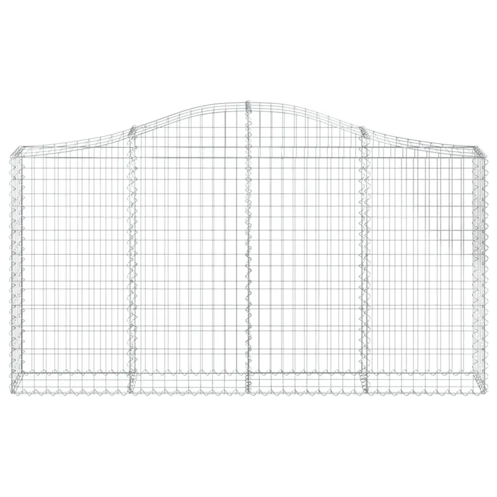 Arched Gabion Basket Garden Barrier Retaining Wall Decorative Outdoor Planter 200x30x100120cm Silver