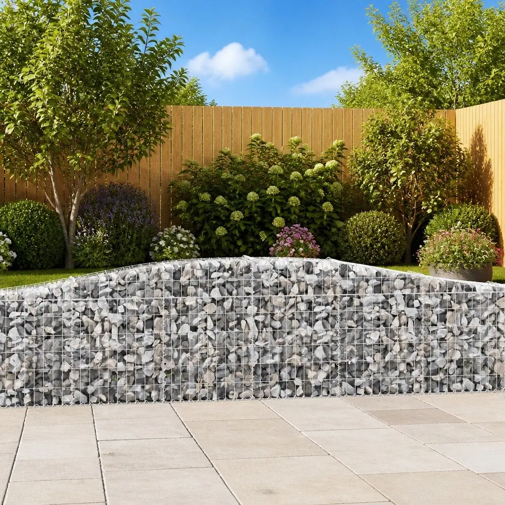 Arched Gabion Basket Garden Barrier Retaining Wall Decorative Outdoor