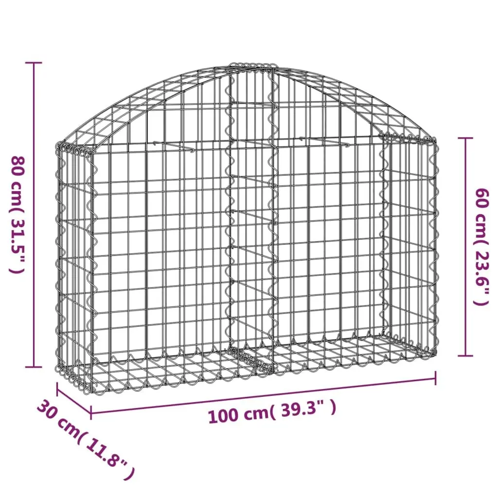 Gabion Basket Garden Barrier Retaining Wall Outdoor Planter 100 x 30 x 60 80 cm Silver