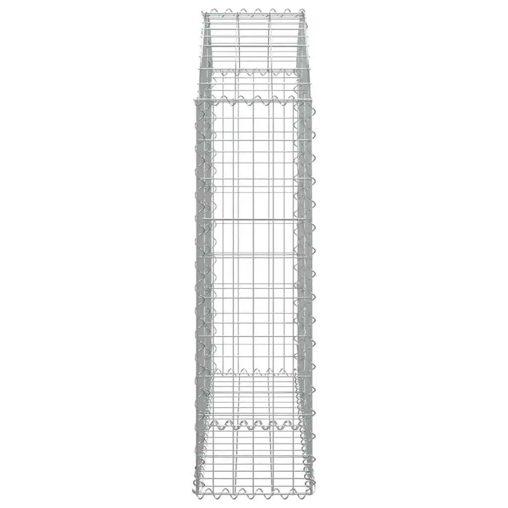 Arched Gabion Basket Garden Barrier 100x30x100120 cm Silver