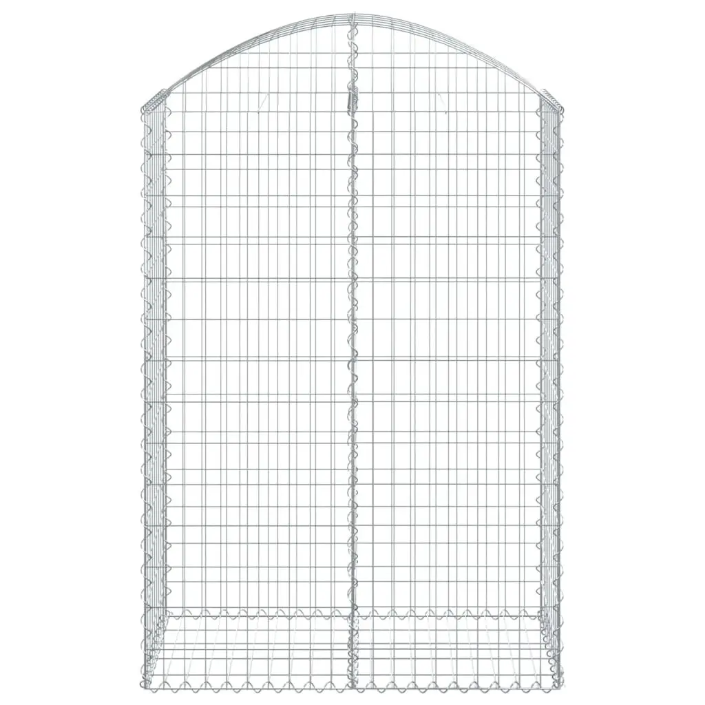 Arched Gabion Basket Garden Barrier Retaining Wall Decorative 100 x 50 x 140-160 cm Silver