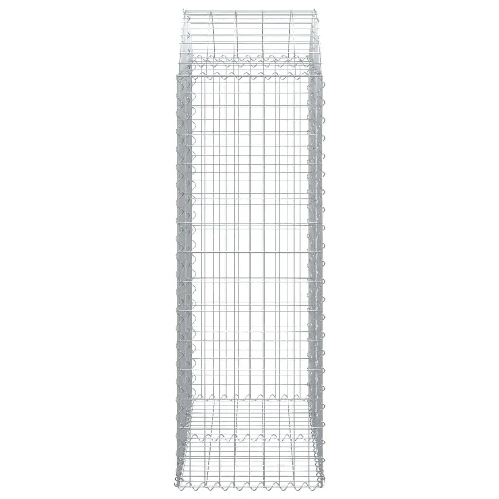 Arched Gabion Basket Garden Barrier Retaining Wall Decorative 100 x 50 x 140-160 cm Silver