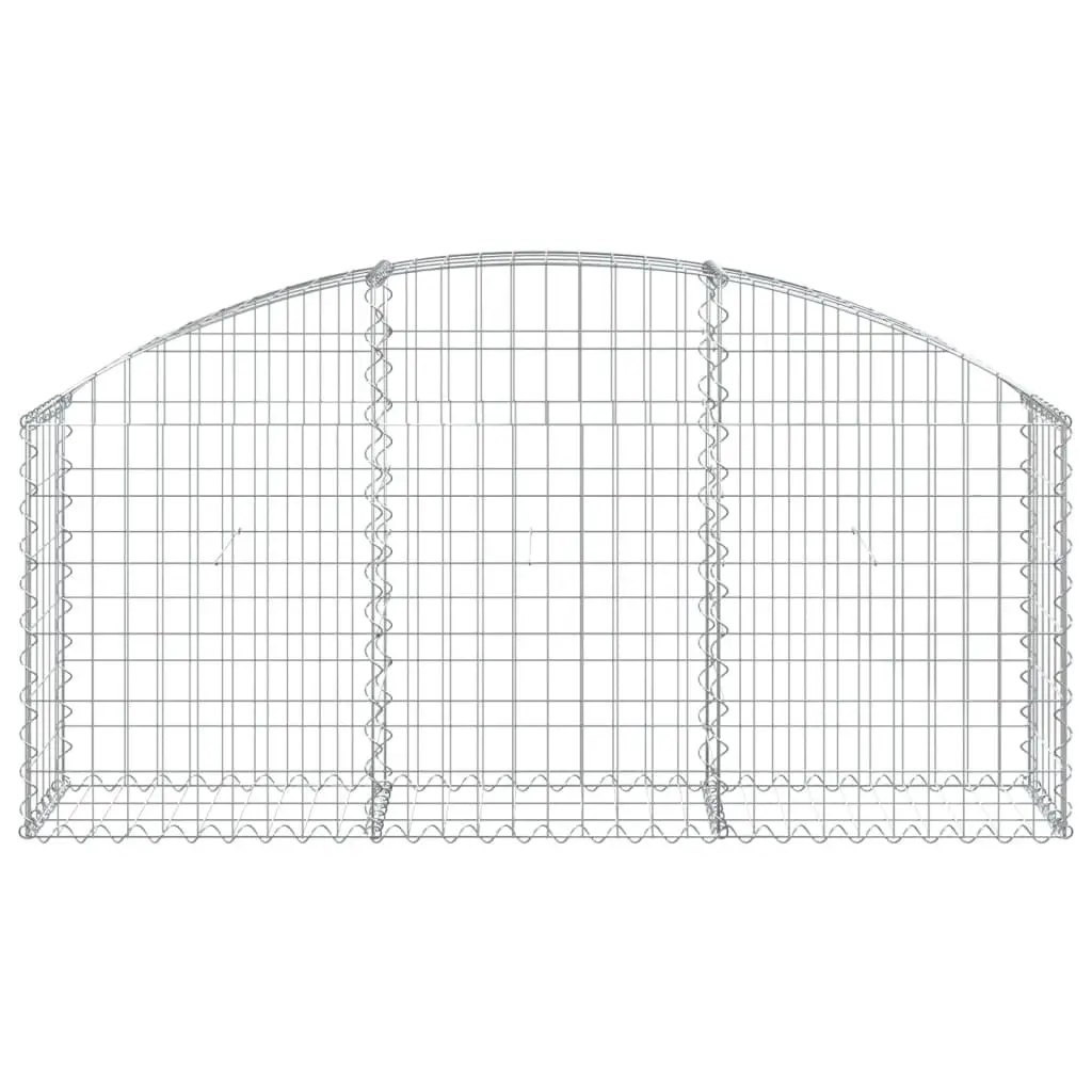 Arched Gabion Basket Garden Barrier 150x30x60 Silver