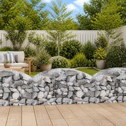 Reliable Arched Gabion Basket 150x50x60/80 cm for Your Garden