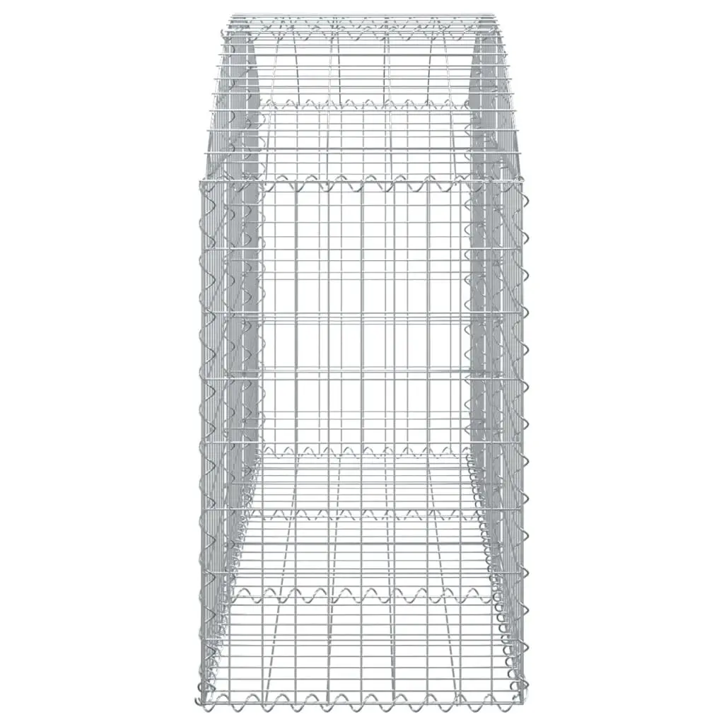 Arched Gabion Basket Garden Barrier Retaining Wall Decorative Outdoor 150 x 50 x 80/100 cm Silver