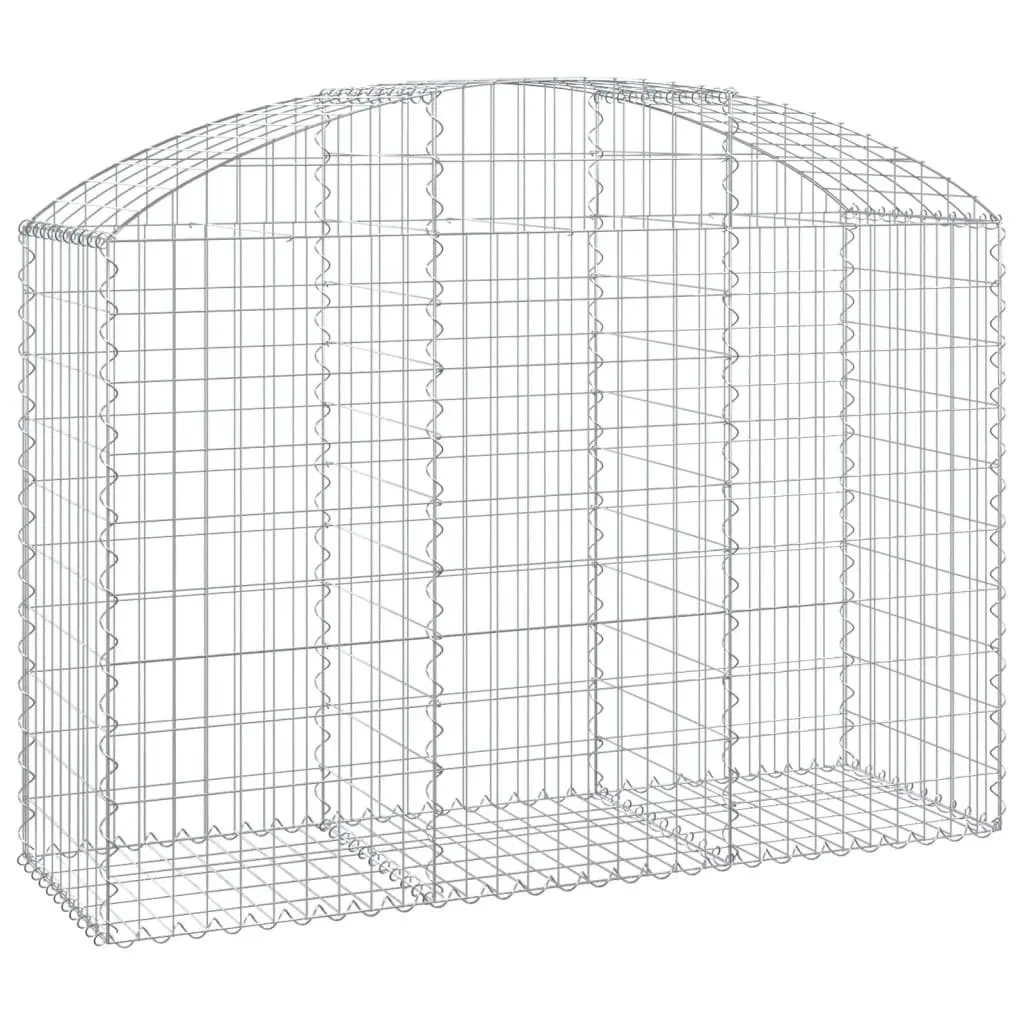 Arched Gabion Basket Garden Barrier Retaining Wall 150 x 50 x 100120 cm Silver