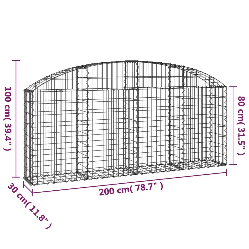 Arched Gabion Basket Garden Barrier Retaining Wall Decorative Outdoor
