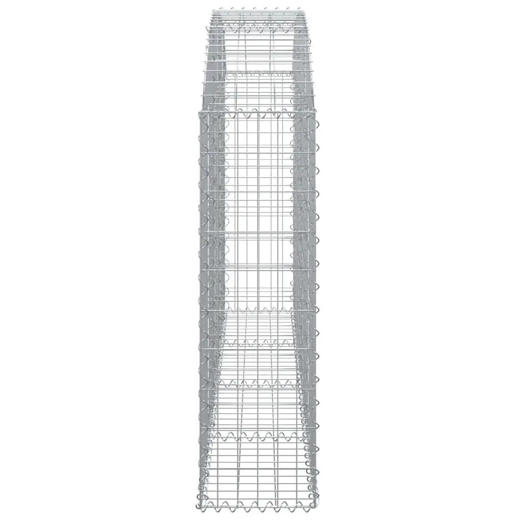 Arched Gabion Basket Garden Decorative Retaining Wall 200x30x100120 cm Silver
