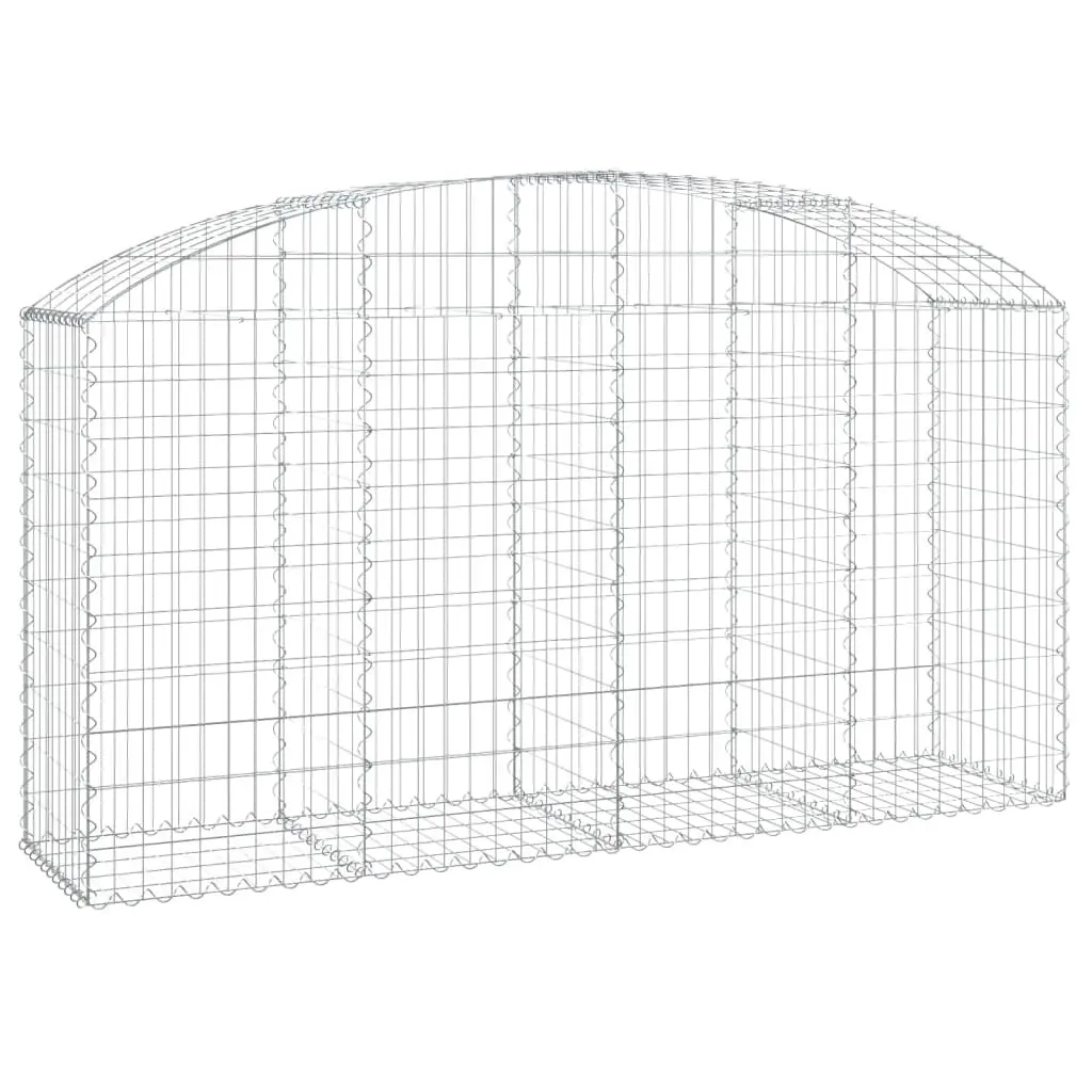 Gabion Basket Garden Barrier Retaining Wall 200x50x100120 cm Silver