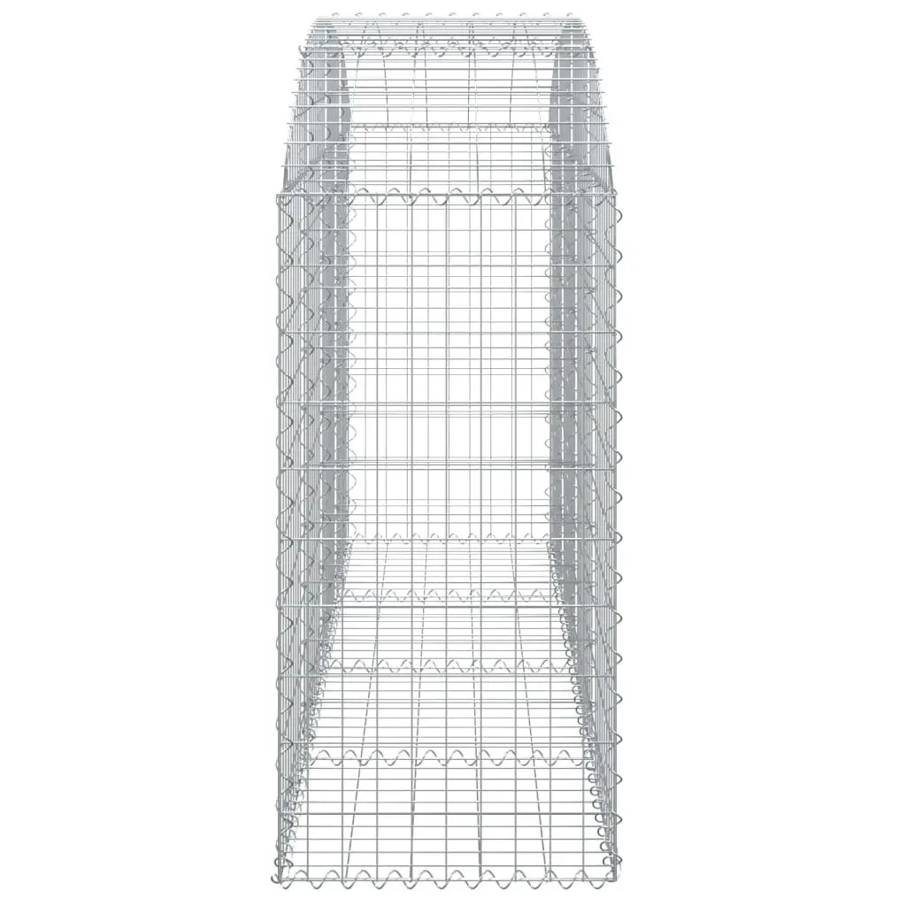 Gabion Basket Garden Barrier Retaining Wall 200x50x100120 cm Silver
