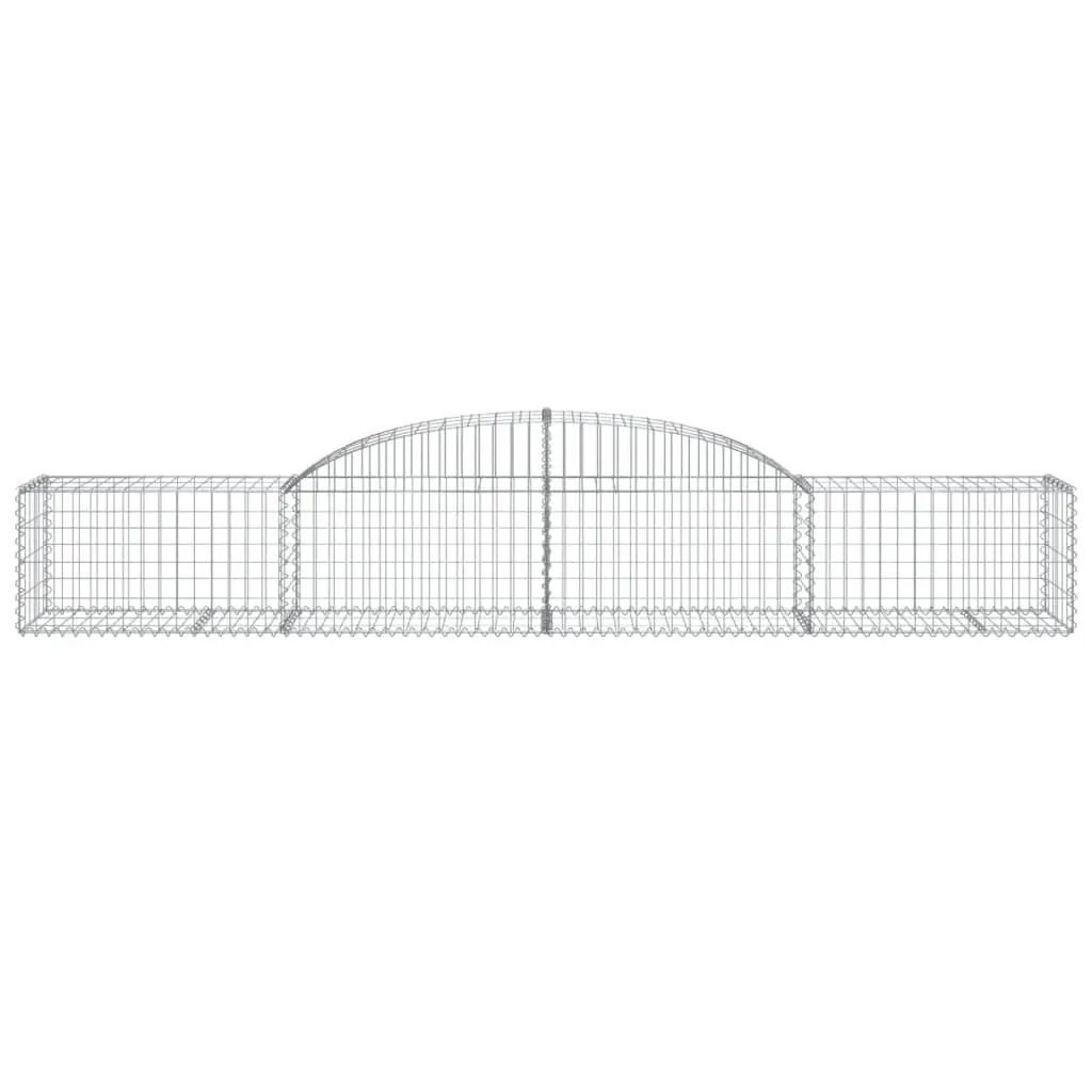 Gabion Basket Garden Barrier Arched Retaining Wall Decorative Silver 300x50x40/60 cm