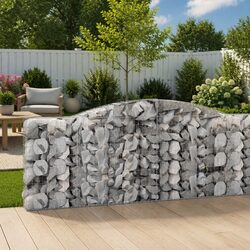 Reliable Arched Gabion Basket 400x50x100/120 cm for Outdoor Use