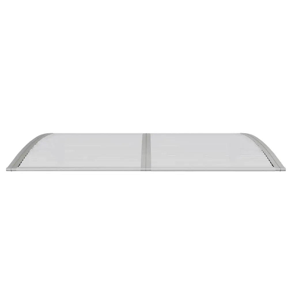 Door Canopy Weather Resistant 150x100cm Grey Polycarbonate Awning Porch Roof Rain Shelter