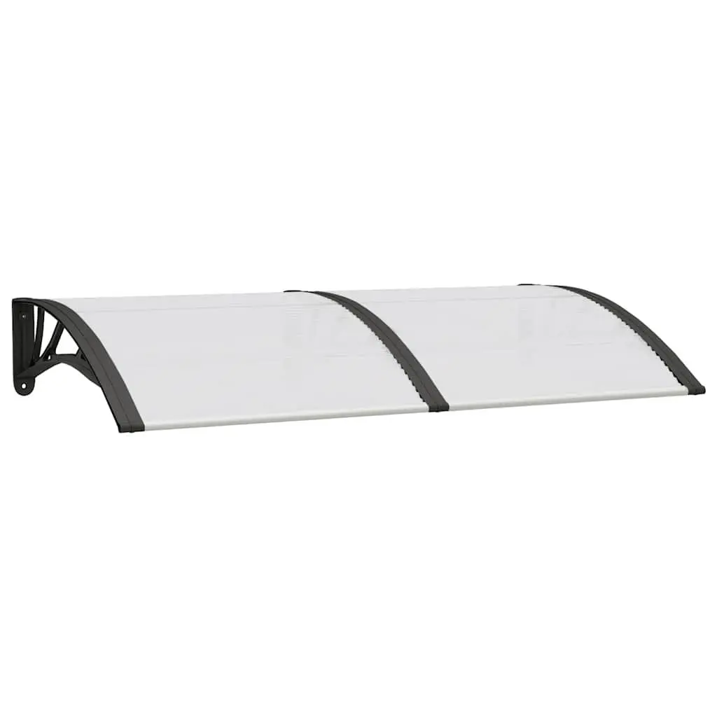 Door Canopy Weather Protection 150x75cm Black Polycarbonate Awning