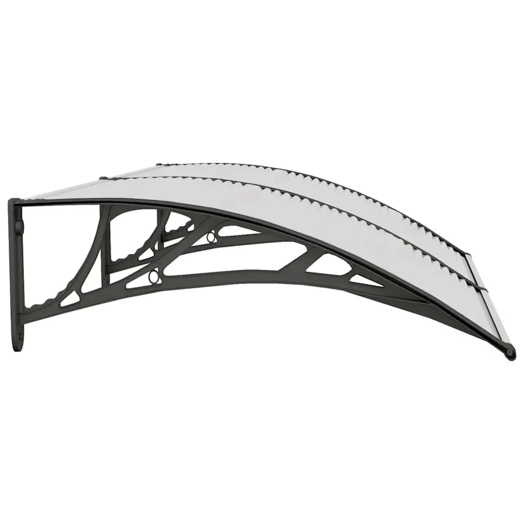 Door Canopy Weather Protection 150x75cm Black Polycarbonate Awning