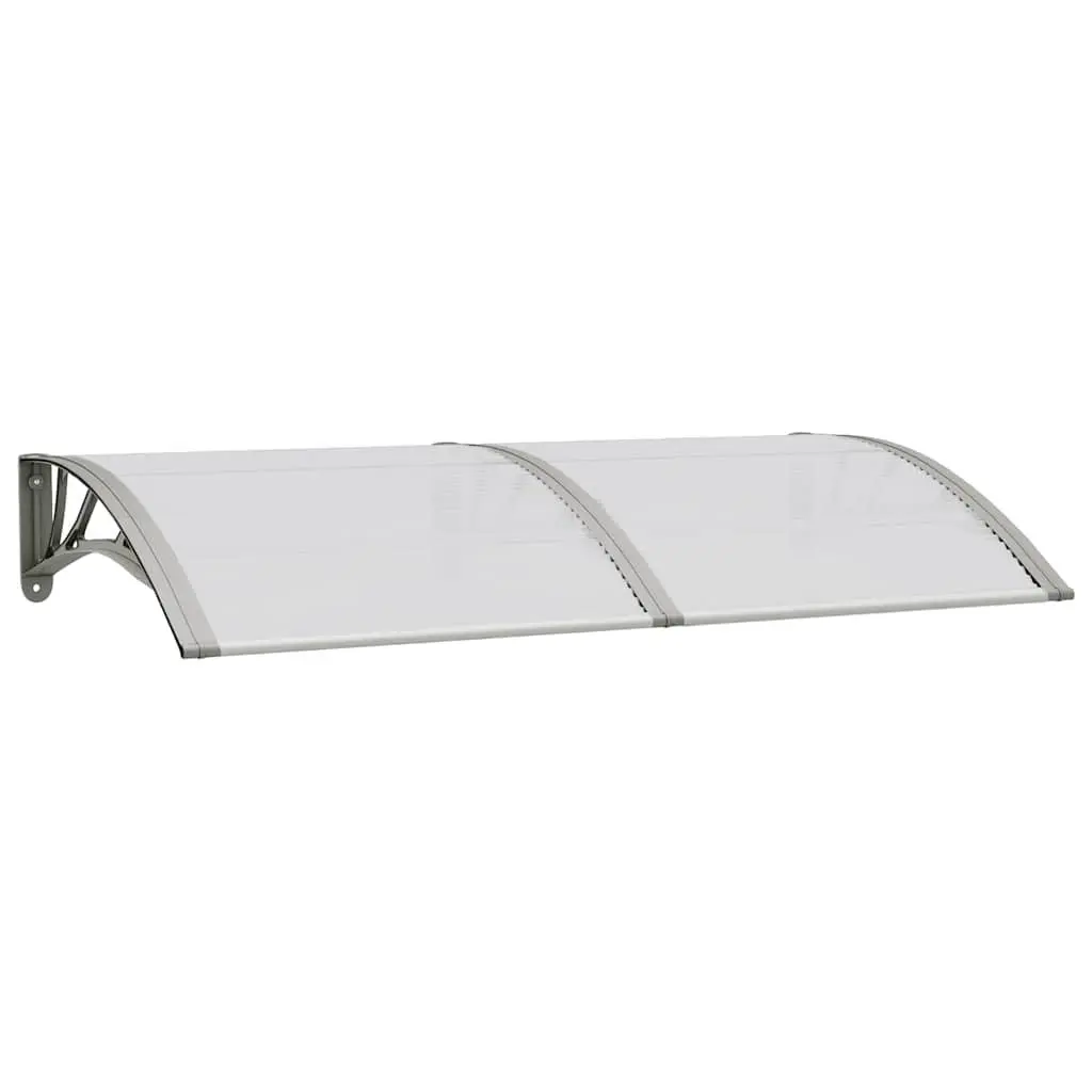 Door Canopy Weather Protection 150x75cm Grey Polycarbonate